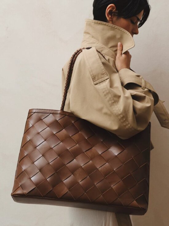 Bembien Handbags - Gabrielle Bag - Grande Weave (Sienna)